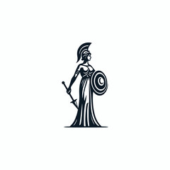 Athena Goddess of War Logo