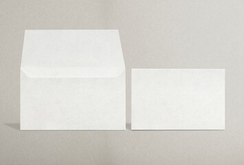 White envelope, business branding stationery with blank space