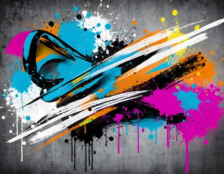 Abstract Paint Splatter Artwork