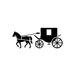 Horse-Drawn Carriage or Buggy Transport Icon
