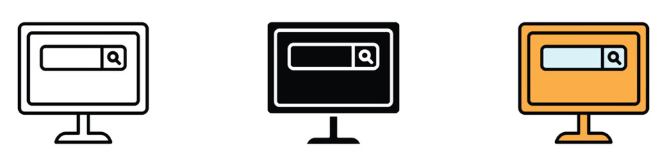 Search online icon vector. website search online symbol. vector illustration.