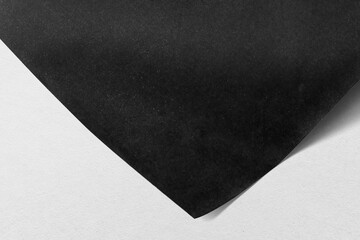 Blank black paper, stationery with design space