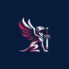 Griffin with Sword Logo