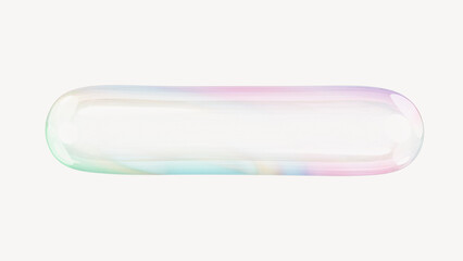 Underscore symbol, 3D transparent holographic bubble