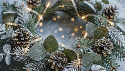 Festive holiday wreath - Powered by Adobe