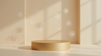Elegant Gold Holiday Scene