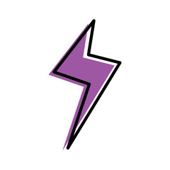 Abstract Thunderbolt Decoration Vector Template Illustration Design