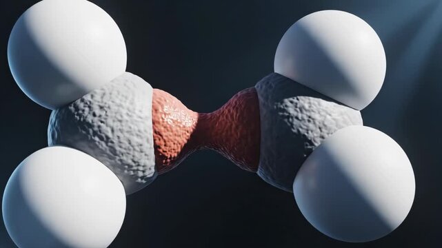 Dimethyl ether molecule Chemical structure under spotlight.
