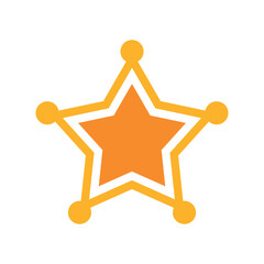 Star Shape Decoration Icon Template Illustration Design
