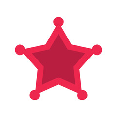 Star Shape Decoration Icon Template Illustration Design