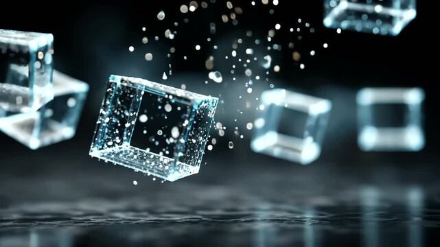 High-Speed Visualization of Digital Quantum Dots and Glowing Cubes in Motion