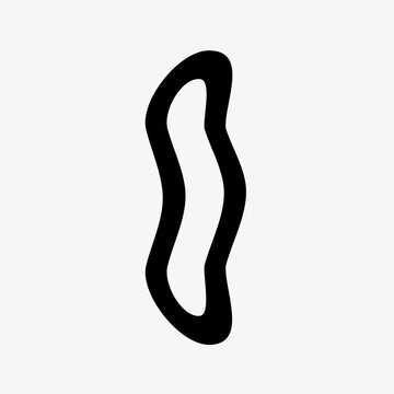 Number 0 in black distort font illustration