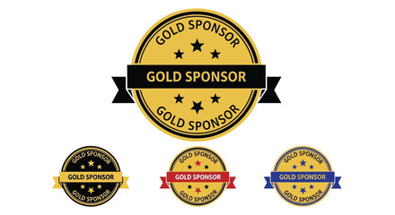 Premium gold sponsor badge logo perfect for recognition branding
