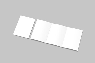 A5 Trifold Brochure blank Mockup