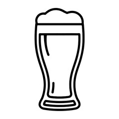 glass of beer icon isolated PNG transparent