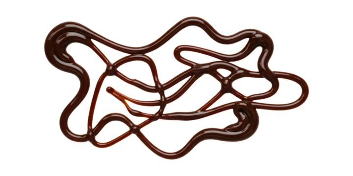 Realistic Chocolate Sauce Drizzle - Powered by Adobe