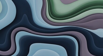Abstract swirling paint texture with blues greens and purples for modern design