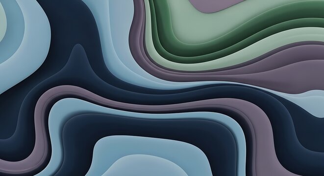 Abstract swirling paint texture with blues greens and purples for modern design