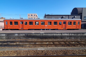真岡駅の古い気動車
