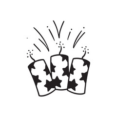 hand drawing fireworks illustrations