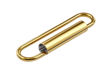 Polished Gold Metal Link Chain Segment on Black Background image, Isolated On White Background, Png Transparent