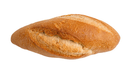 Sourdough baguette bread isolated on white background with clipping path.