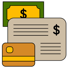 Payment Methods Flat Design Illustration