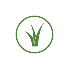 Grass logo vector and symbol design