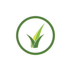 Grass logo vector and symbol design