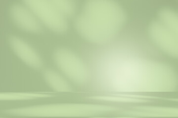 Wall interior autumn background, studio, and backdrops show products. with shadow leaf color beige background for text insertion and presentation of product	