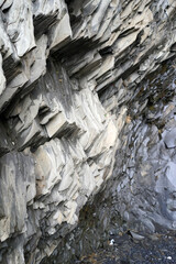 Reynisdrangar basalt sea stacks cliffs and cave- Vik, Iceland
