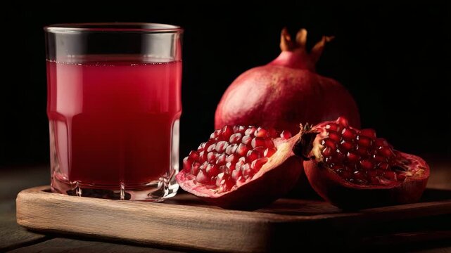 Close-up of pomegranate juice [4K]