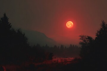 full moon over the sky