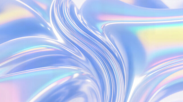 Abstract background texture iridescent holographic light pastel smooth surface wave flow