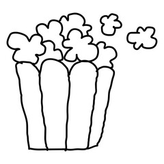 Hand drawn popcorn design element