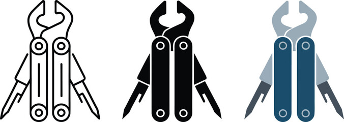 scissors vector illustration , multi-tool, pliers, knife, blade, tool, utility, equipment