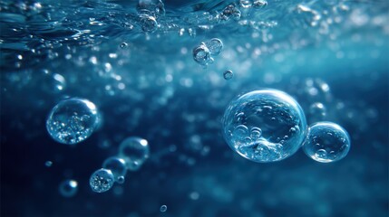 Crystal Clear Water Bubbles Underwater Macro