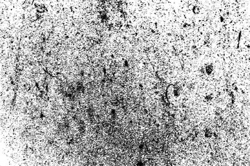 Gritty distressed grunge texture overlay effect with black dust and particles on white