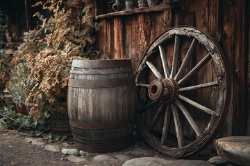 Obraz premium old wooden barrel