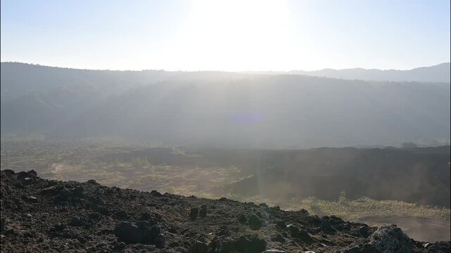 Batur volcano and surroundings in Bangli regency of Bali-Indonesia