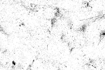 Distressed grunge texture overlay featuring fine dust, grit, and scratches on white surface