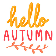 Autumn typography png, transparent background