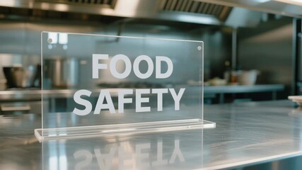 Food Safety in Industry Quality Control, HACCP Standards, and Certification Sign for High Kitchen Standards