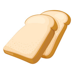 Bread slice png sticker, cute illustration, transparent background