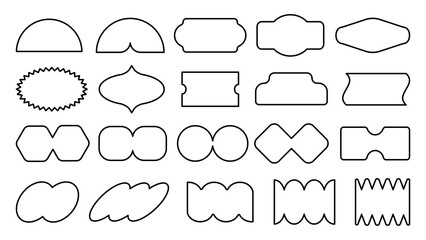 Fototapeta premium PNG Unique decorative frame shapes on transparent background