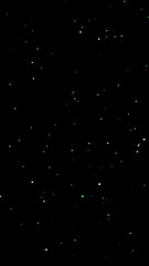 Glittering confetti illustration on black background