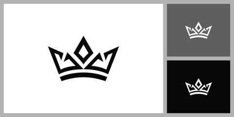 Minimalist Line Art Crown Icon for Premium Brand Identity