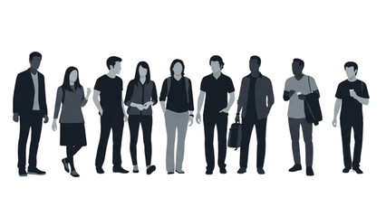 Diverse group of people standing together, representing community and collaboration