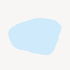 Blue organic shape collage element vector