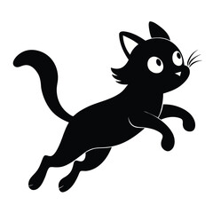 Cat illustration jumping